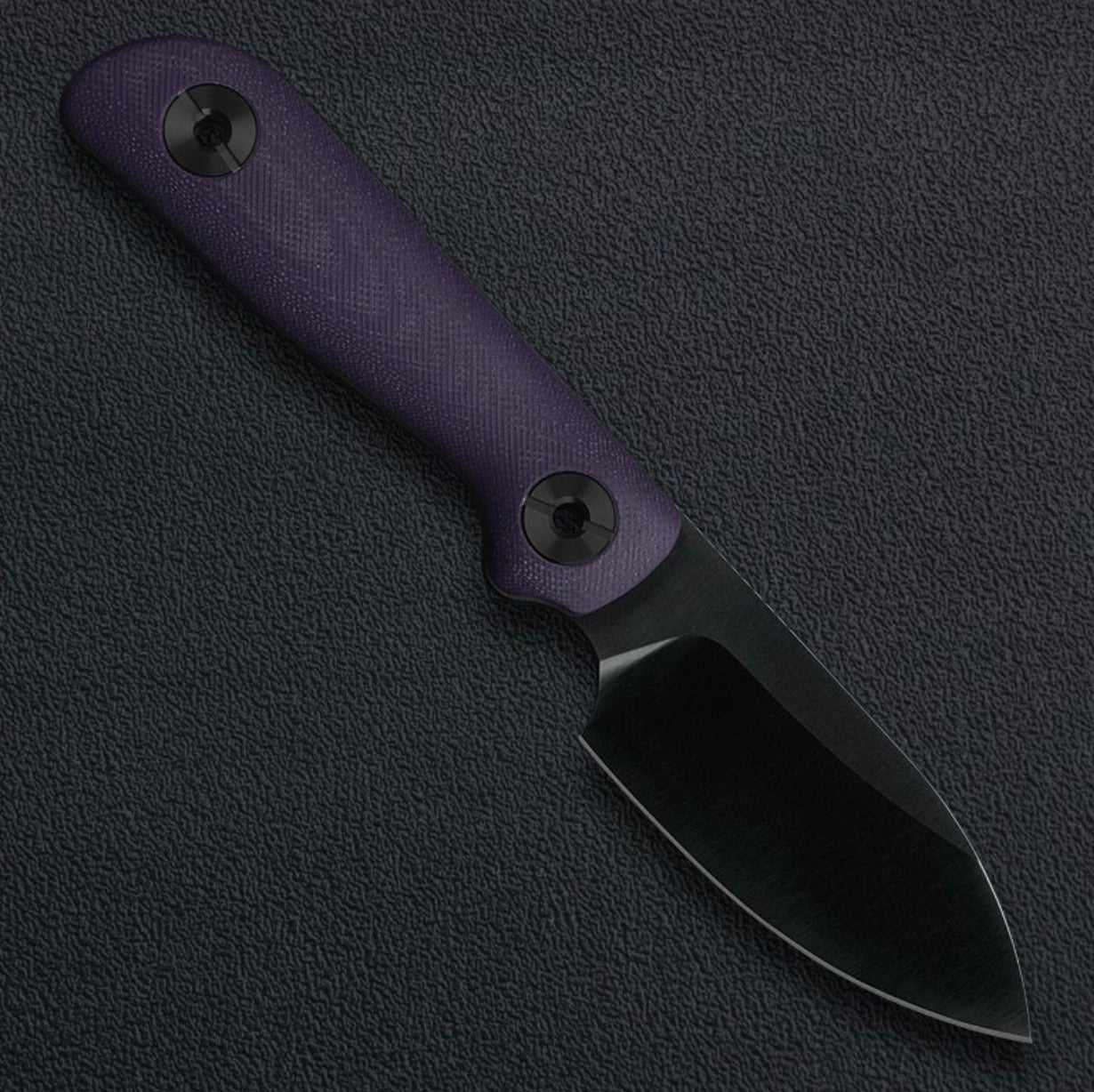Kunwu Stiffy P F705PL-3, 3.00″ Satin DLC Vanadis 8 Blade, Micarta, Fixed Blade, view 2