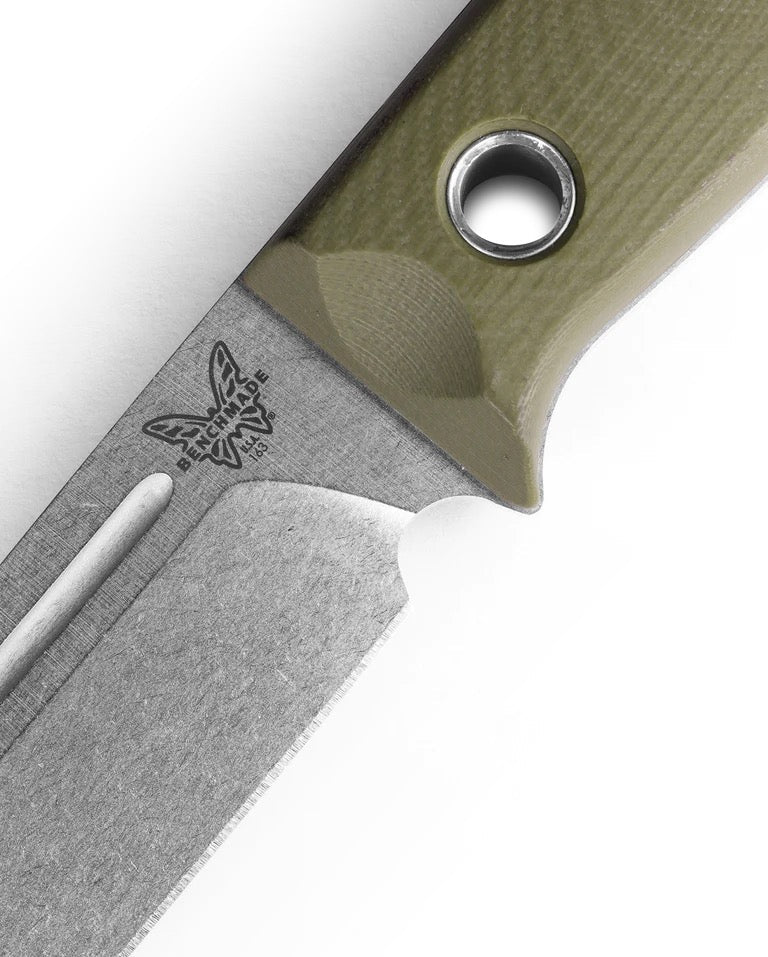 Benchmade 163-1 Bushcrafter full tang construction detail