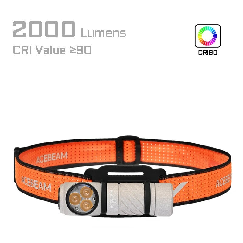 Acebeam H17 2.0 – 2000 Lumen MAO Headlamp | Multi-Light Source 4000K Neutral White + RGB