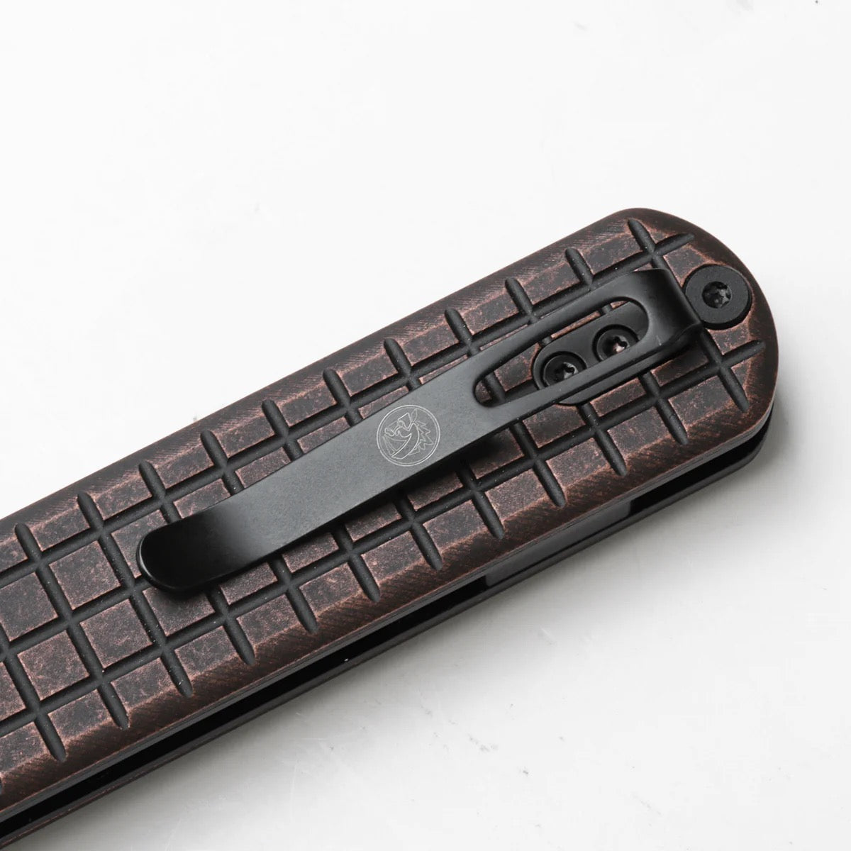 Vosteed Corgi CG29NTORF 2.99in Nitro-V Black Stonewashed Blade Copper Grid Handle