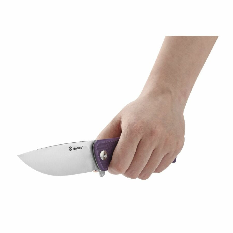 Ganzo G769-BK Folding Knife 3.54in D2 Steel Blade Black G10 Handles