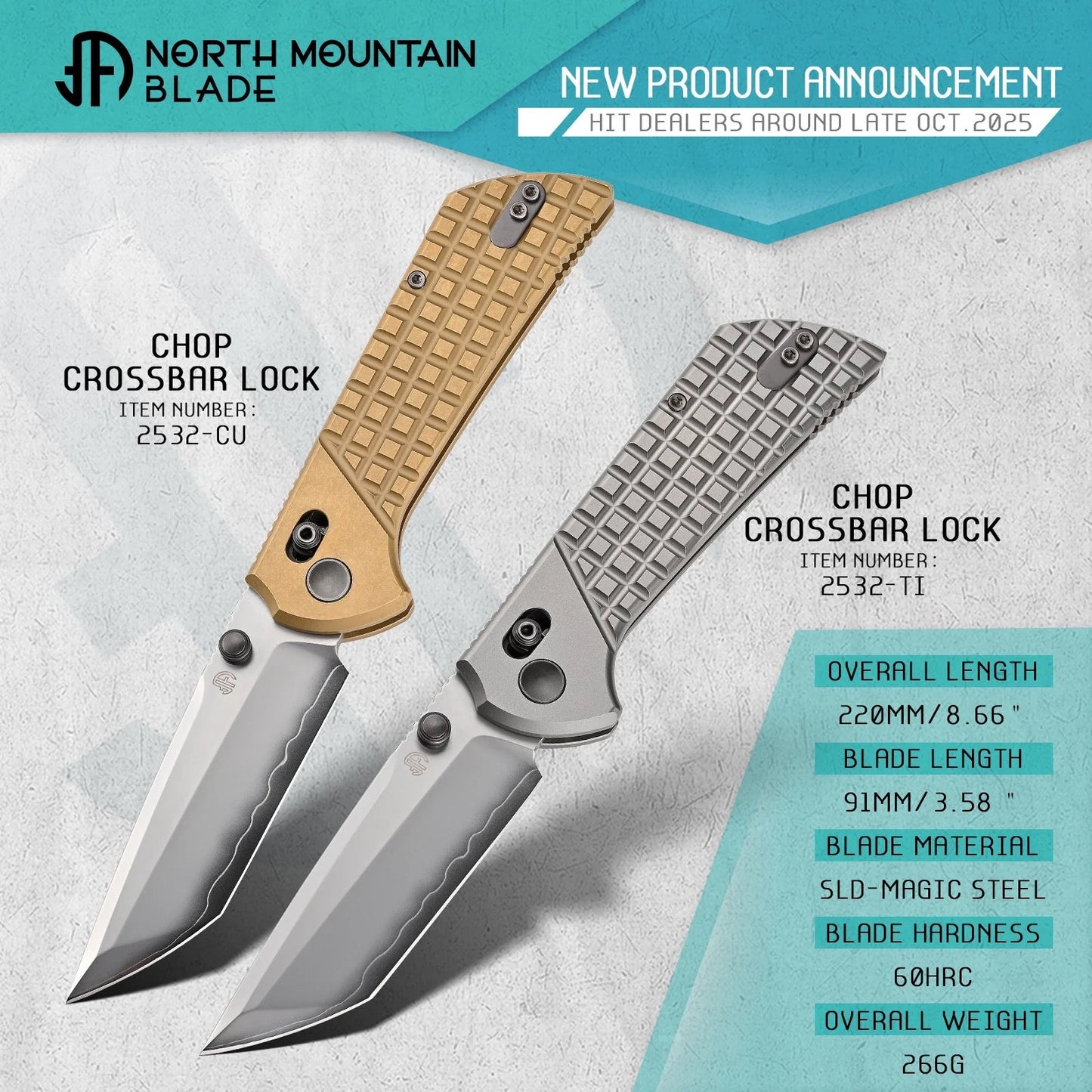North Mountain Blade 2532-TI titanium tanto folding knife