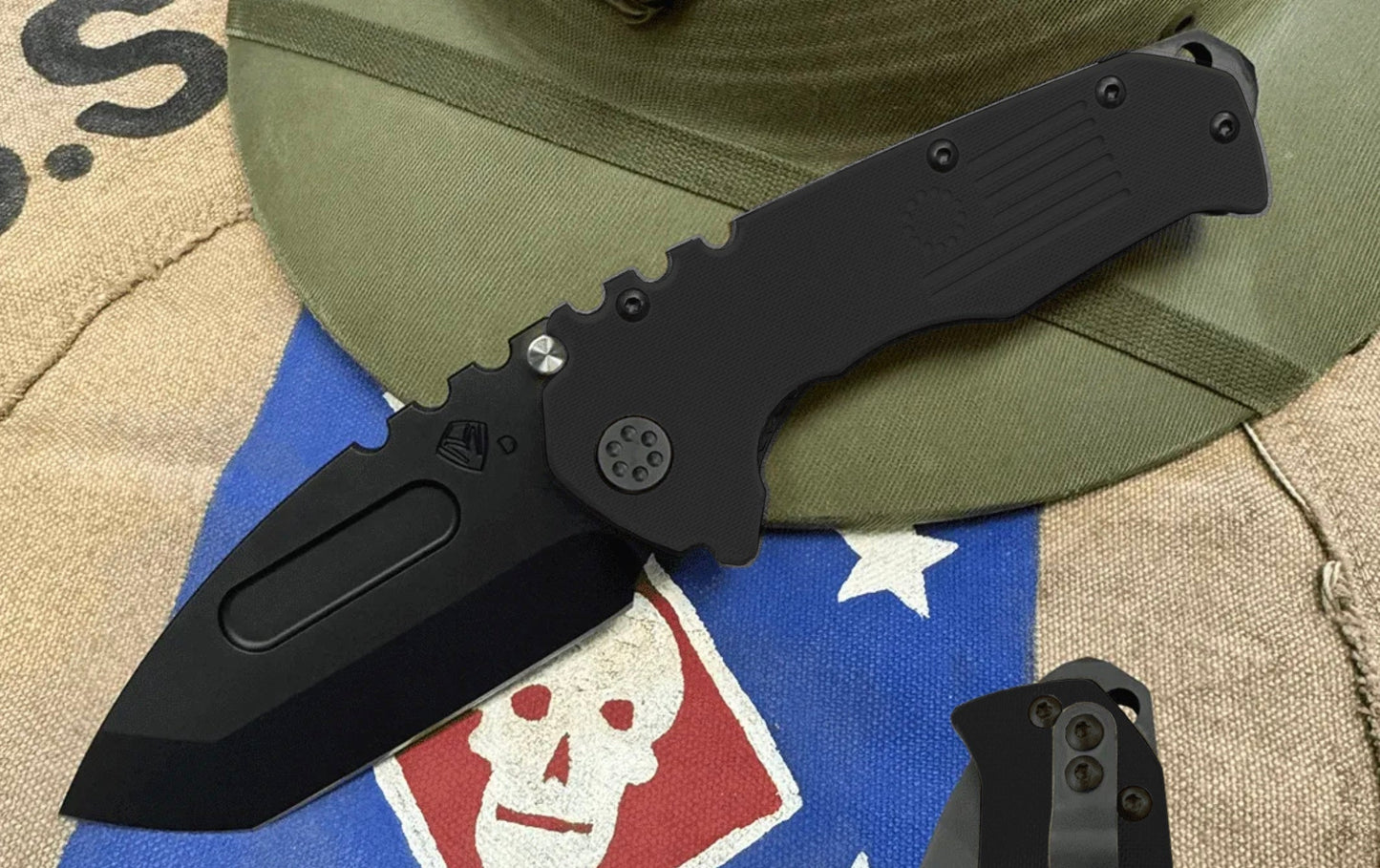 Medford Praetorian Scout M/P 3.75" D2 DLC Tanto Blade Black G10 Handles Black Hardware USA Made