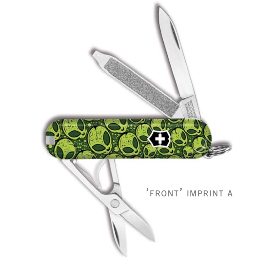 Victorinox Classic SD Swiss Army Knife D-Rocket Alien Pattern