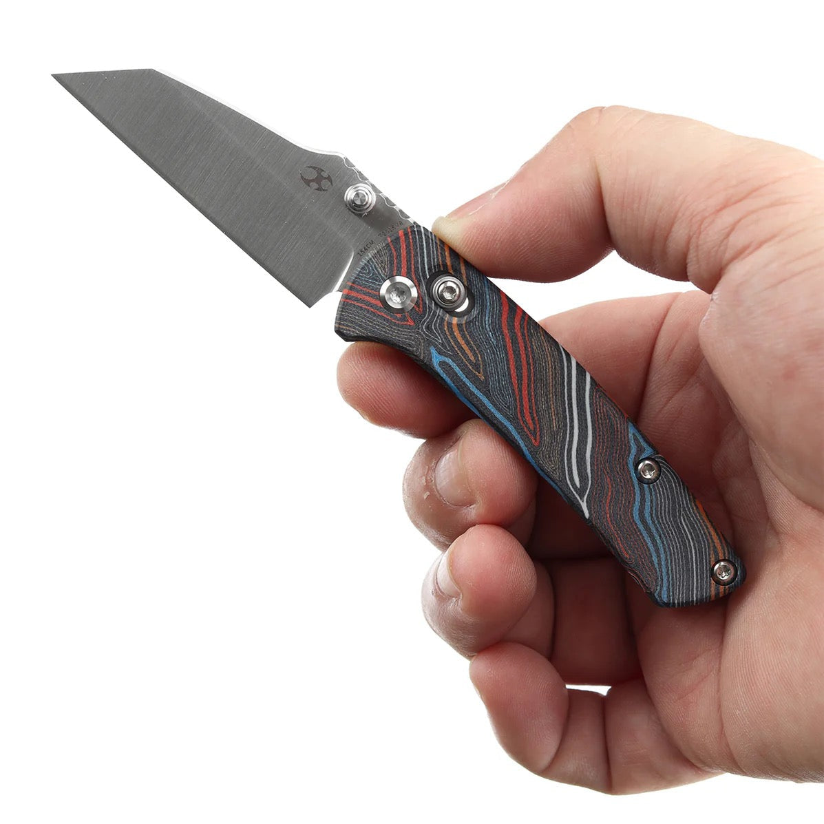 Kansept Little Main Street 2.26in 154CM Satin Blade Multi-Colored G-mascus Handle - T2015V8