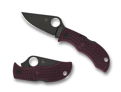 Spyderco Sprint Run Manbug 1.90" Micro-Melt PD#1 Black TiCN Blade PlainEdge Burgundy FRN Handles - MBBGBKP