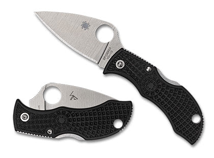 SPYDERCO MANBUG BLACK LIGHTWEIGHT LEAF 1.9" VG-10 BLACK FRN HANDLES-MBKLFP