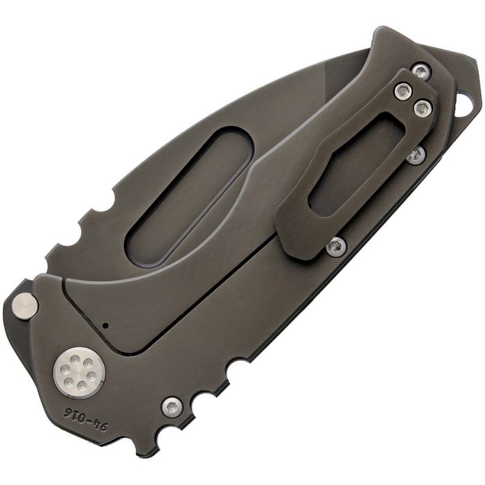 Medford Knife Praetorian Framelock Folding Knife 3.75 in Black PVD S35VN Blade Stainless Handles