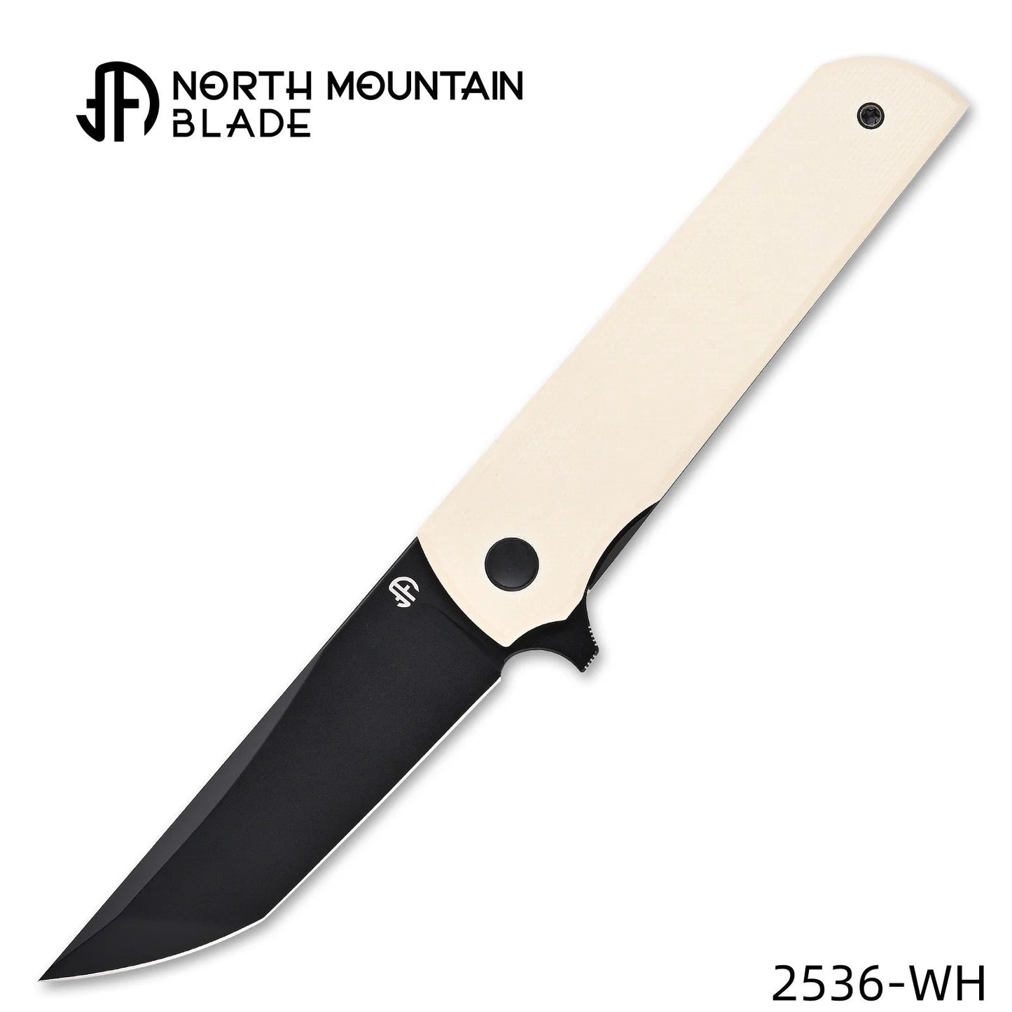 North Mountain Blade 2536-WH folding knife front view product photo
