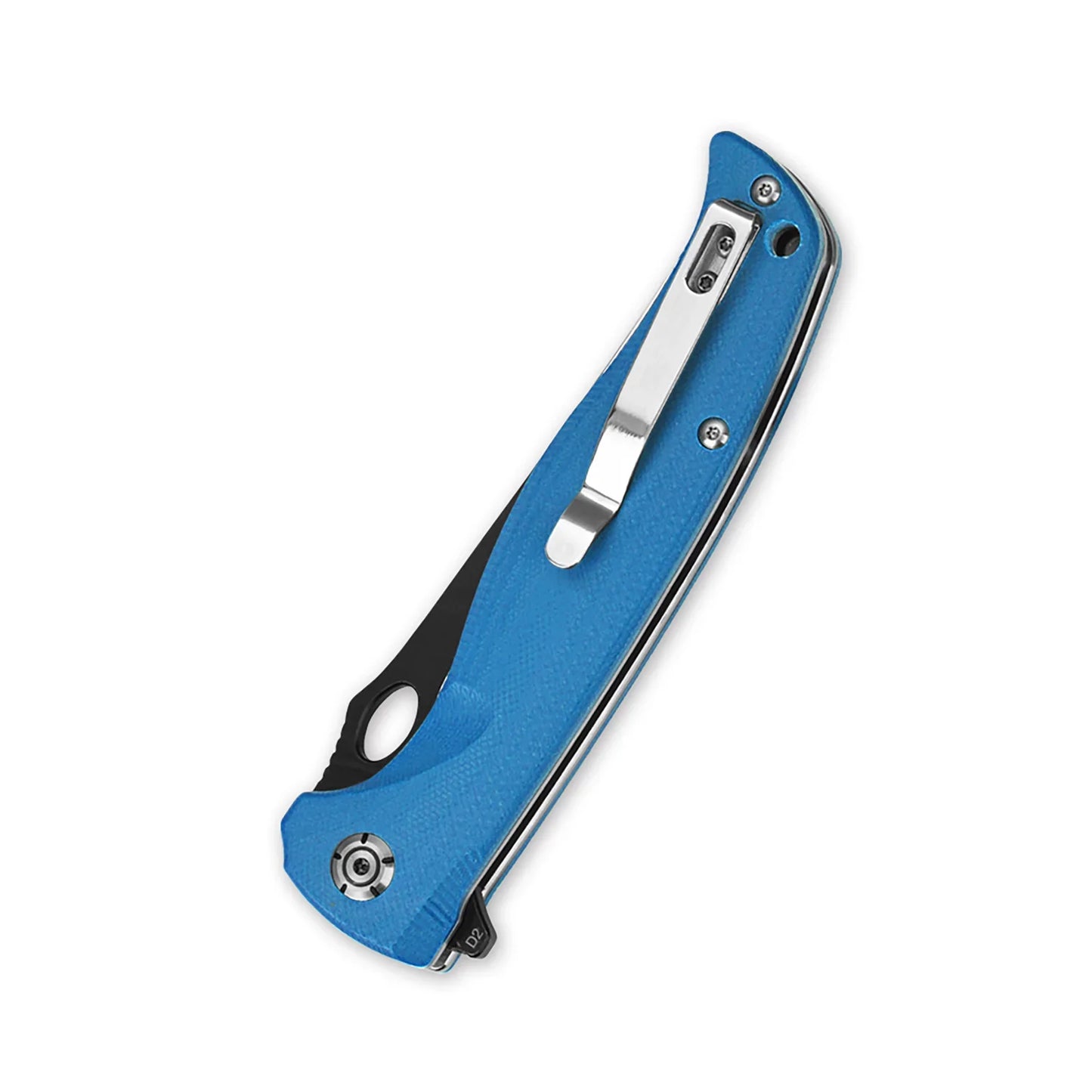 QSP Gavial 4.00" D2 Black-satin blade Blue G10 QS126-A