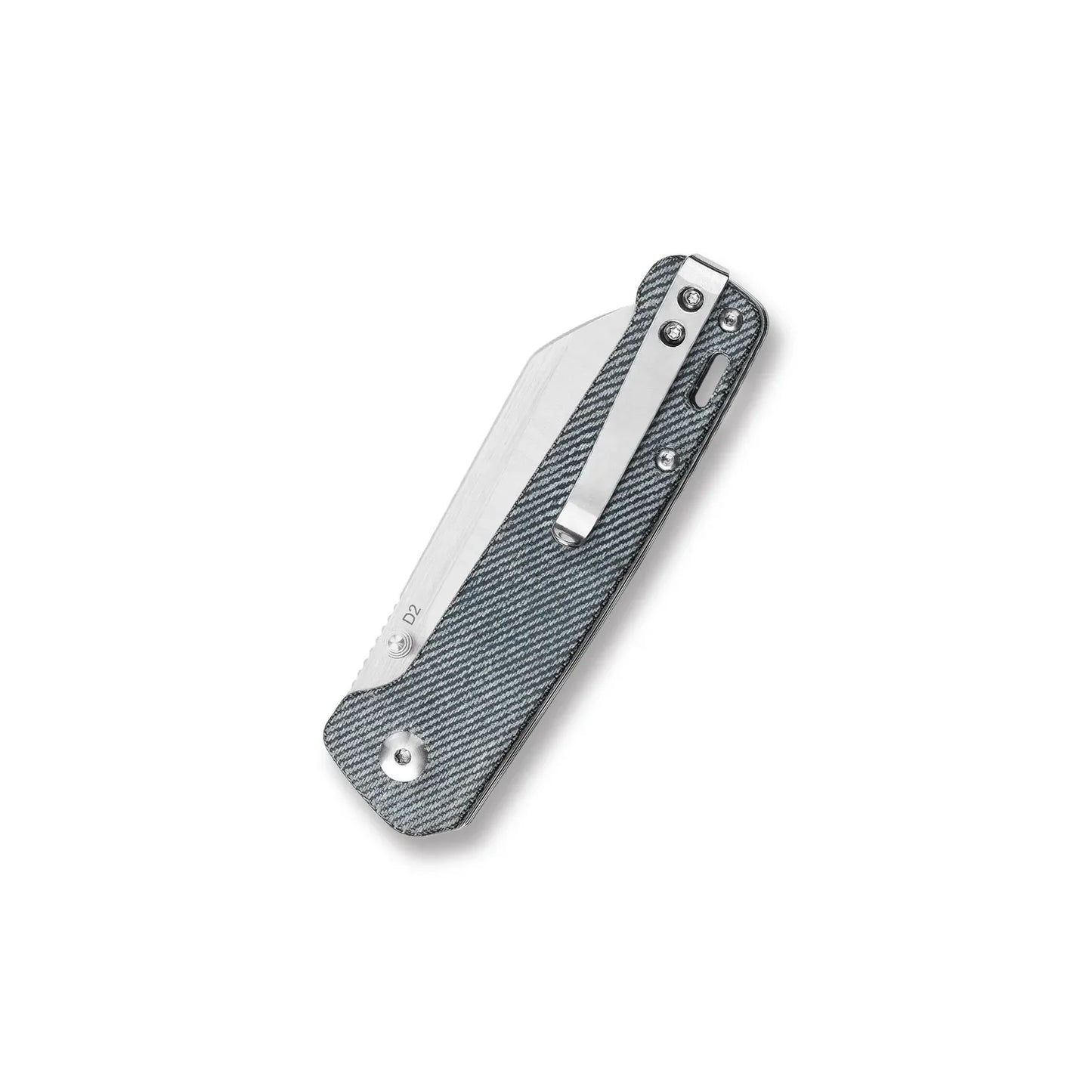 QSP Penguin 3.06" D2 2 Tone Satin Blade Denim Micarta QS130-B