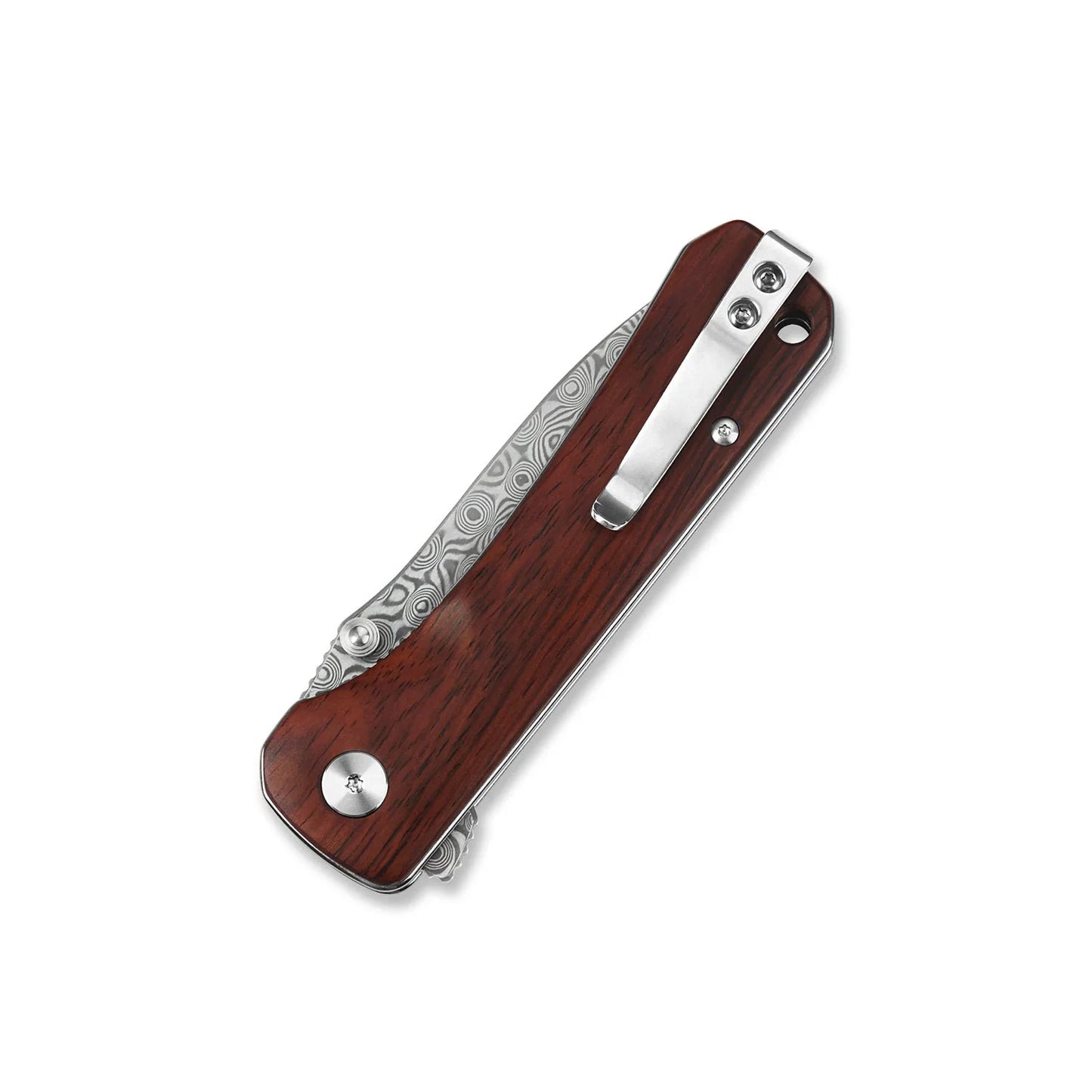 QSP Hawk 3.225" Laminated Damascus/S35VN Cocobolo QS131-B2