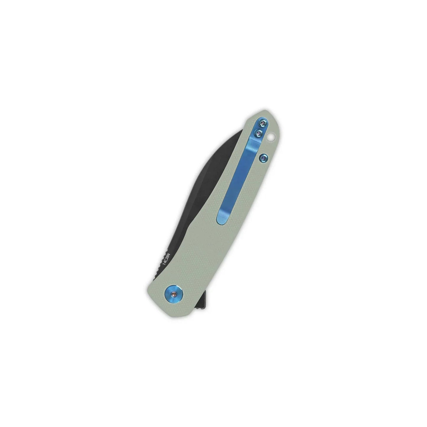 QSP Otter 2.7" 14C28N Black Blade Jade G10 QS140-D2