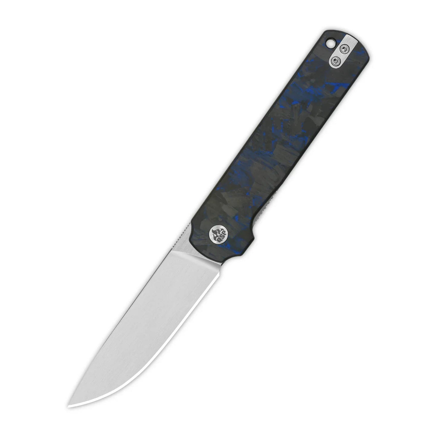 QSP Lark 3.15" 14C28N, satin finish Shredded CF Overlay G10 QS144-E