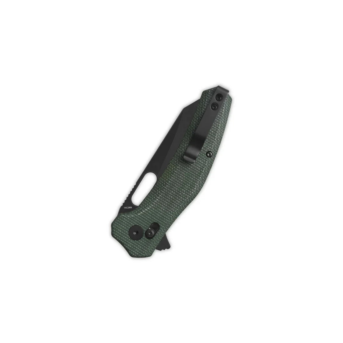 QSP Knife Emu 3.25'' 14C28N Green Micarta QS164-B2