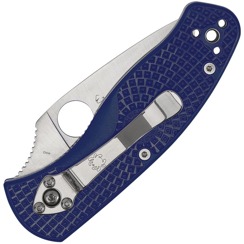 Spyderco C136PBL Persistence Lightweight Folding Knife 2.75in S35VN Steel Blade Blue Frn Handles