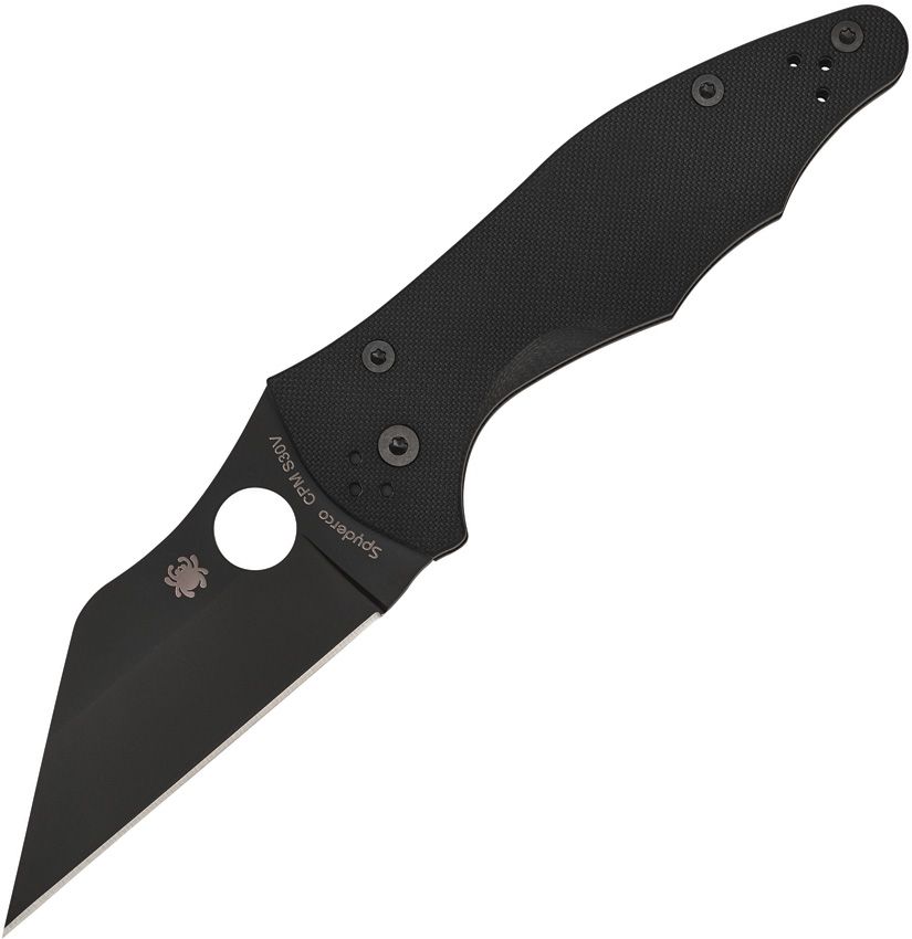 Spyderco Yojimbo 2 Folding Knife 3.2in S30V DLC Steel Blade G10 Handles - C85GPBBK2