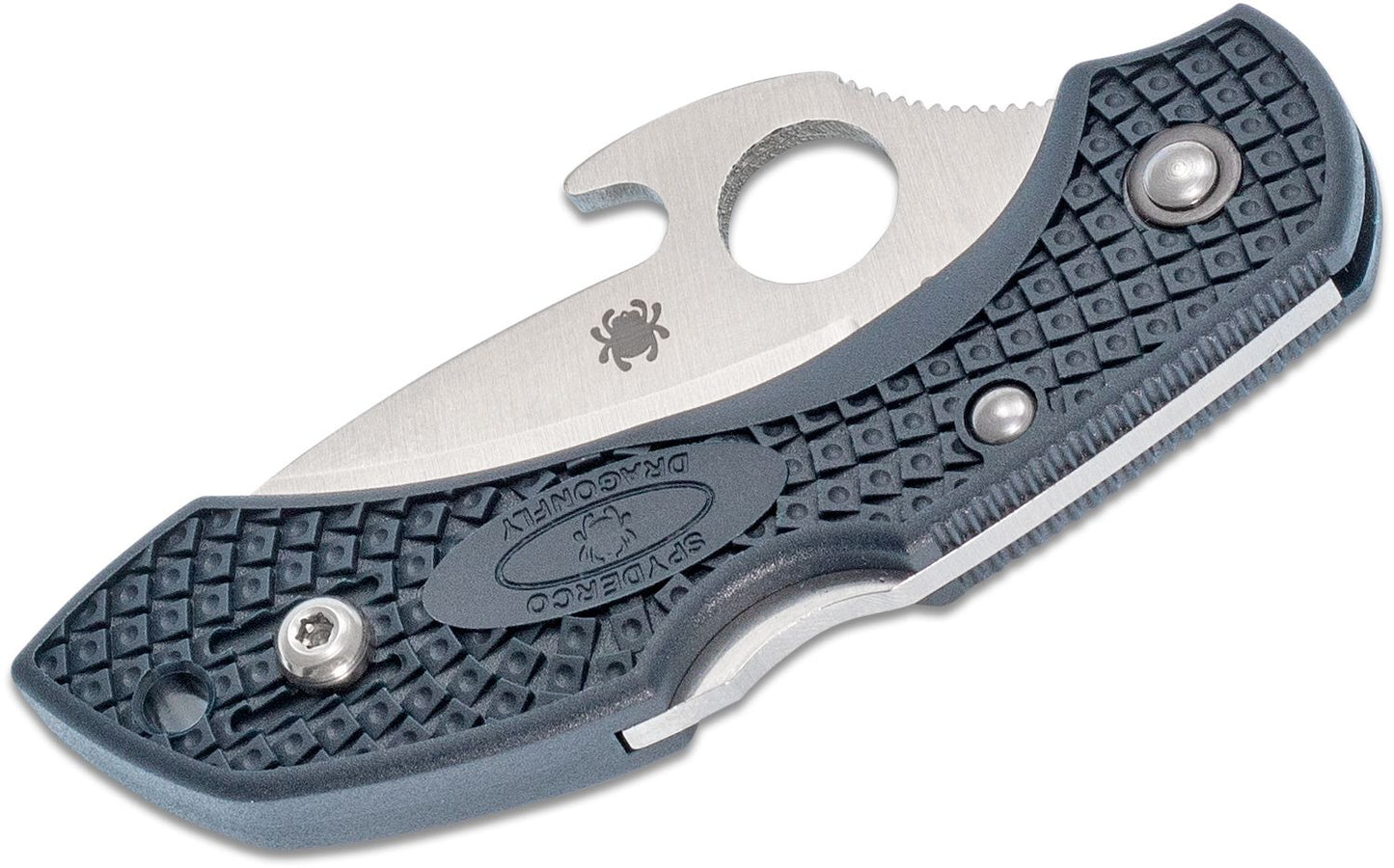 Spyderco Dragonfly 2 Emerson Opener – 2.28" VG-10 Satin Blade, Gray FRN Handles – C28GYW2