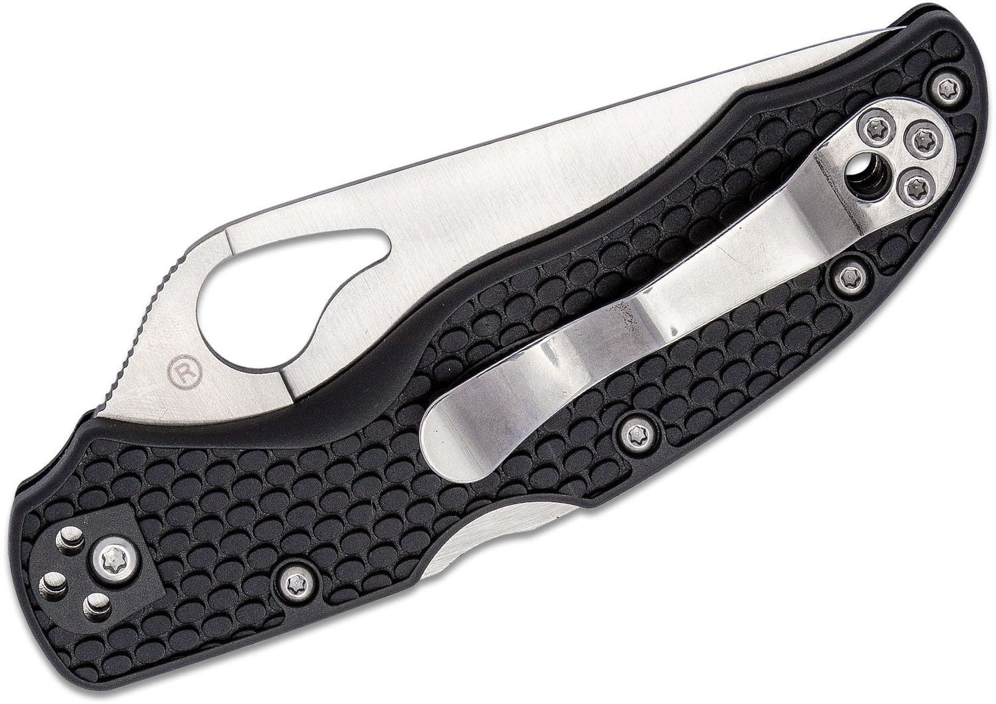 Spyderco Byrd BY01PSBK2 Harrier 2 Folding Knife 3.36in 8Cr13MoV Steel Partiality Serrated Blade