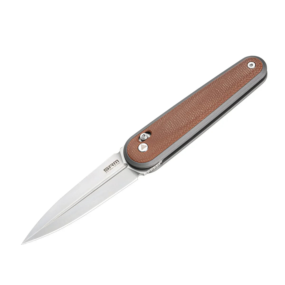 SRM Twin 2.99" N690, HRC 58-60 Brown Micarta 251MB-MN