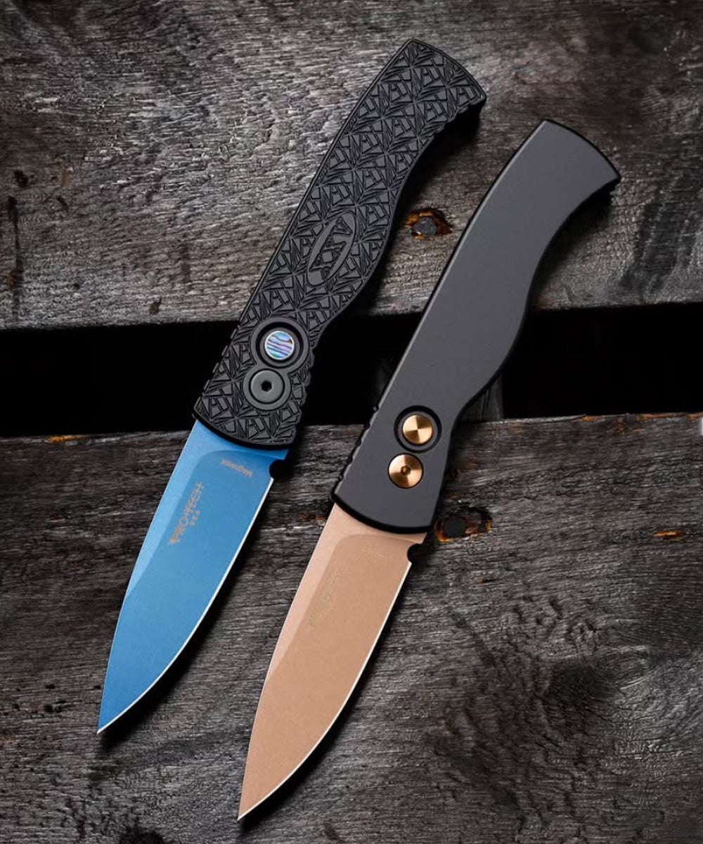 Pro-Tech Knives T203-RG Tactical Response 2 3in Rose Gold MAGNACUT Blade Black Aluminum Handles