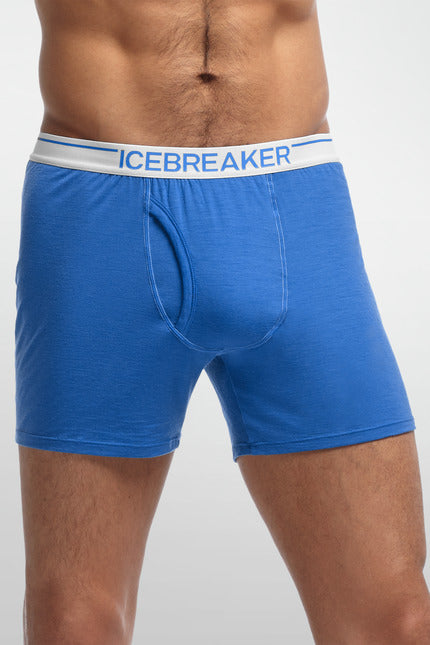 Icebreaker Men's Merino Wool Anatomica Relaxed Fit Boxers With Fly