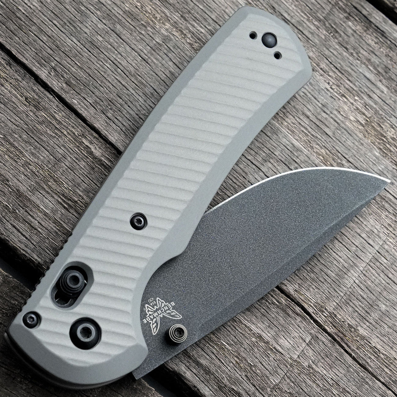 AWT Benchmade Redoubt Scales Archon Series Contoured Anodized Sniper Grey Aluminum Handles
