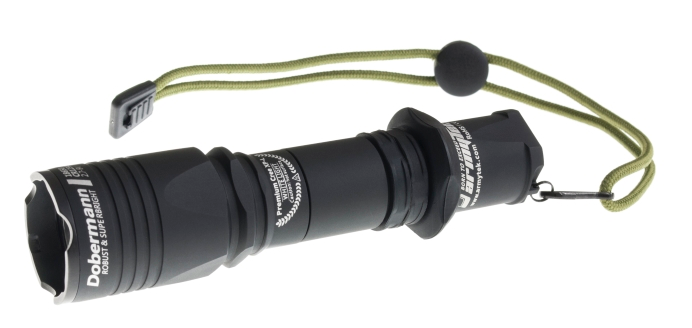 Armytek Dobermann Pro 1x18650 / 2x(R)CR123 1250 Lumens CREE XP-L HI LED Flashlight