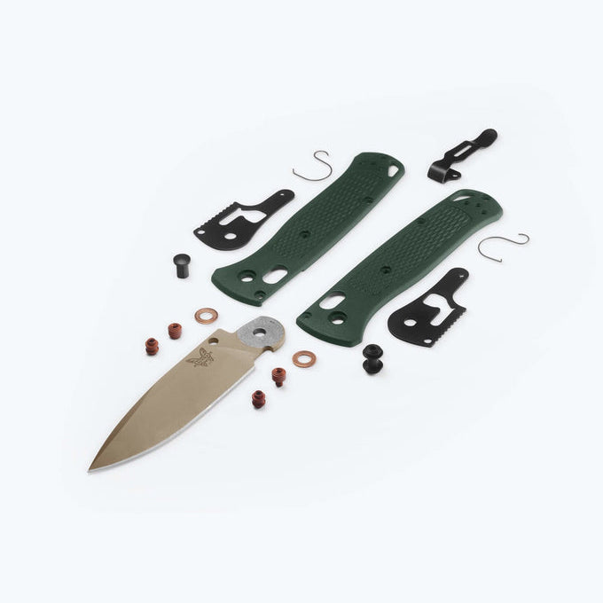 Benchmade Bugout 535TN-2601 – 3.2″ Elmax Drop Point EDC Folding Knife, Taiga Green Cerakote, AXIS Lock