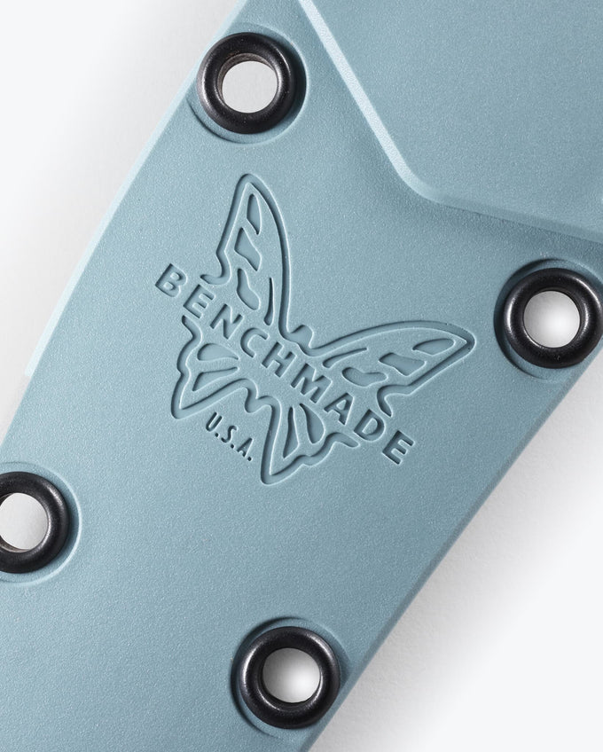 Benchmade Fishcrafter 18030 Depth Blue Santoprene handle detail