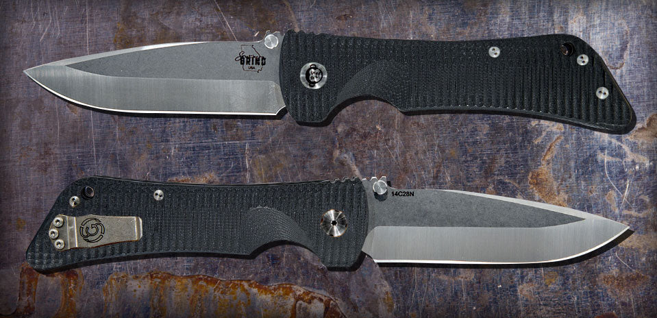 Southern Grind Custom Bad Monkey Drop Point Satin - Black G10 Handles