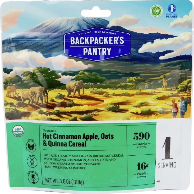 Backpacker's Pantry Organic Hot Cinnamon Apple Oats & Quinoa Cereal