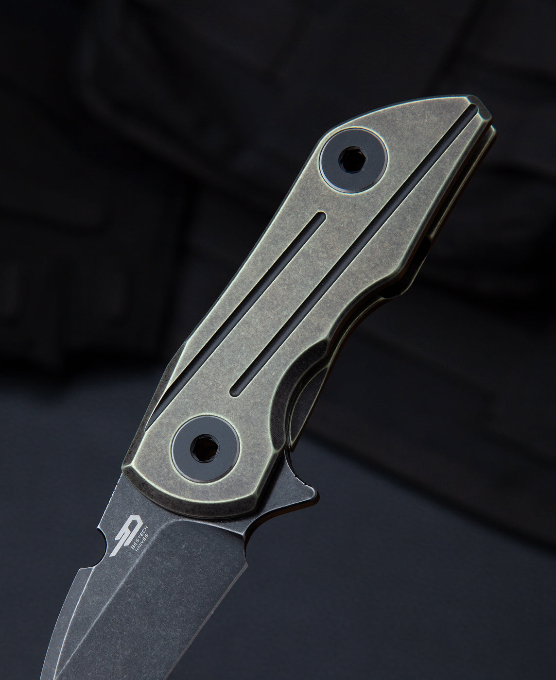 Bestech 2500 Delta BT2006D closed carry – 3.5" closed, bronze titanium clip, pocket carry