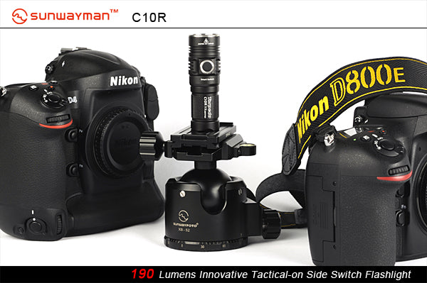 Sunwayman C10R 1 x CR123A / 16340 CREE XM-L2 216 Lumen LED Flashlight