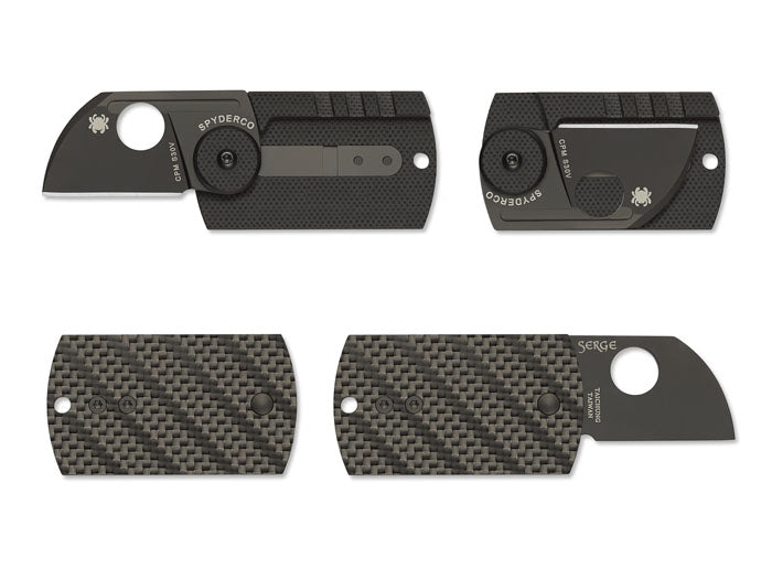 Spyderco Dog Tag Folder Carbon Fiber Black Knife