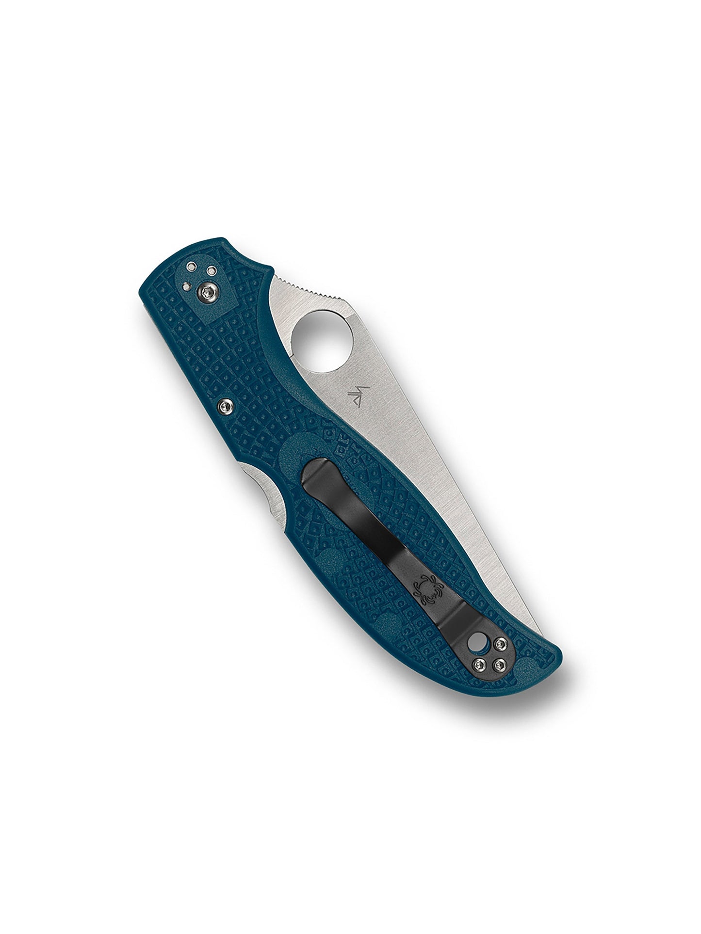 Spyderco Stretch 2 XL Lightweight C258FPK390 closed view – 4.97″ closed, blue FRN handle