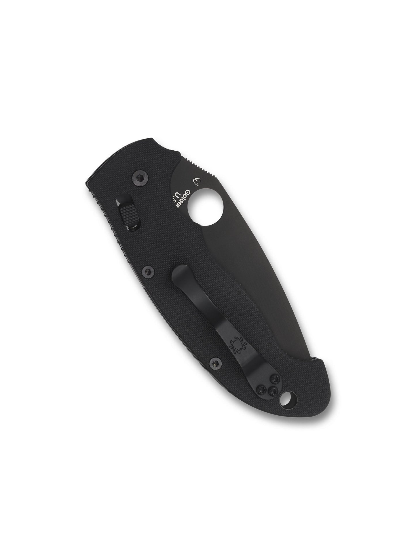 Spyderco Manix 2 XL C95GPBBK2 closed showing black textured G-10 handle and Ball Bearing Lock