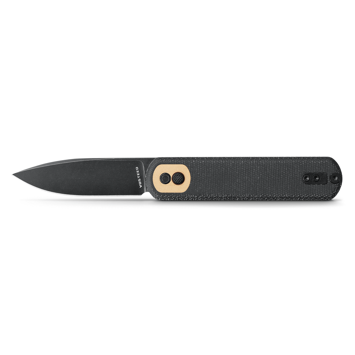 Vosteed Corgi CG29VPMK – 2.99" 14C28N Drop Point Trek Lock Knife with Black Micarta Handle