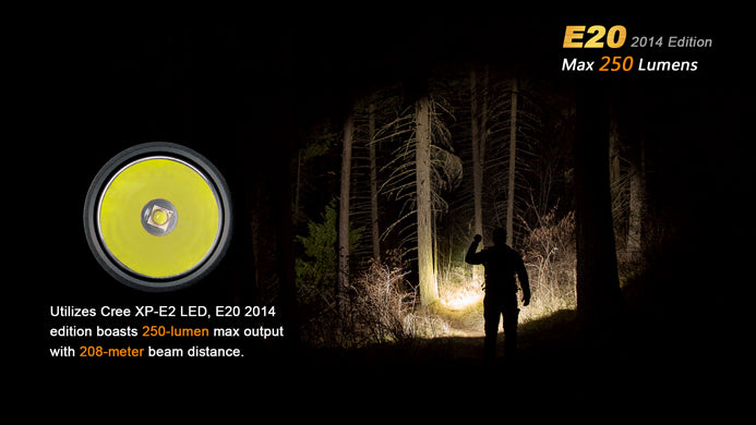 Fenix E20 (2014 Edition) 2 X AA CREE XP-E2 250 Lumen LED Flashlight