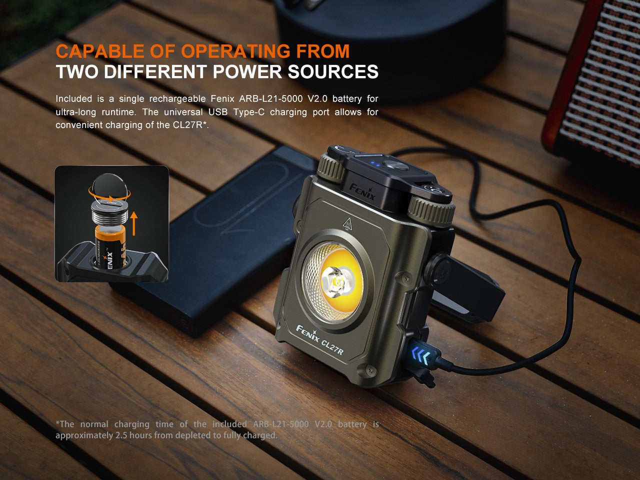 Fenix CL27R – 1600 Lumen USB-C Rechargeable Lantern with Red LED