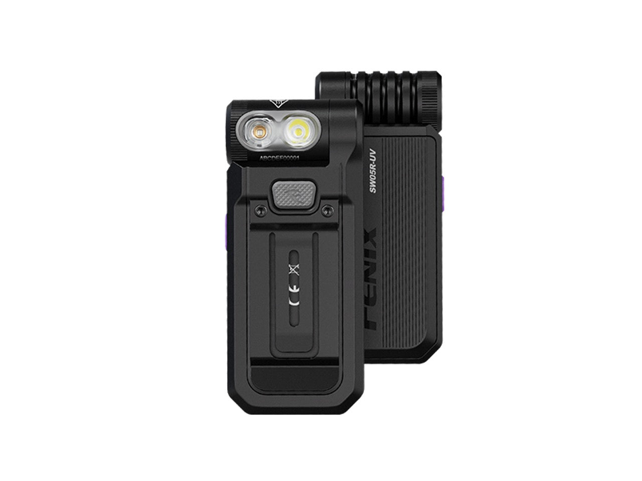 Fenix SW05R-UV USB-C Rechargeable Multipurpose Clip On LED Flashlight w/ UV Light Fenix - Black / Green
