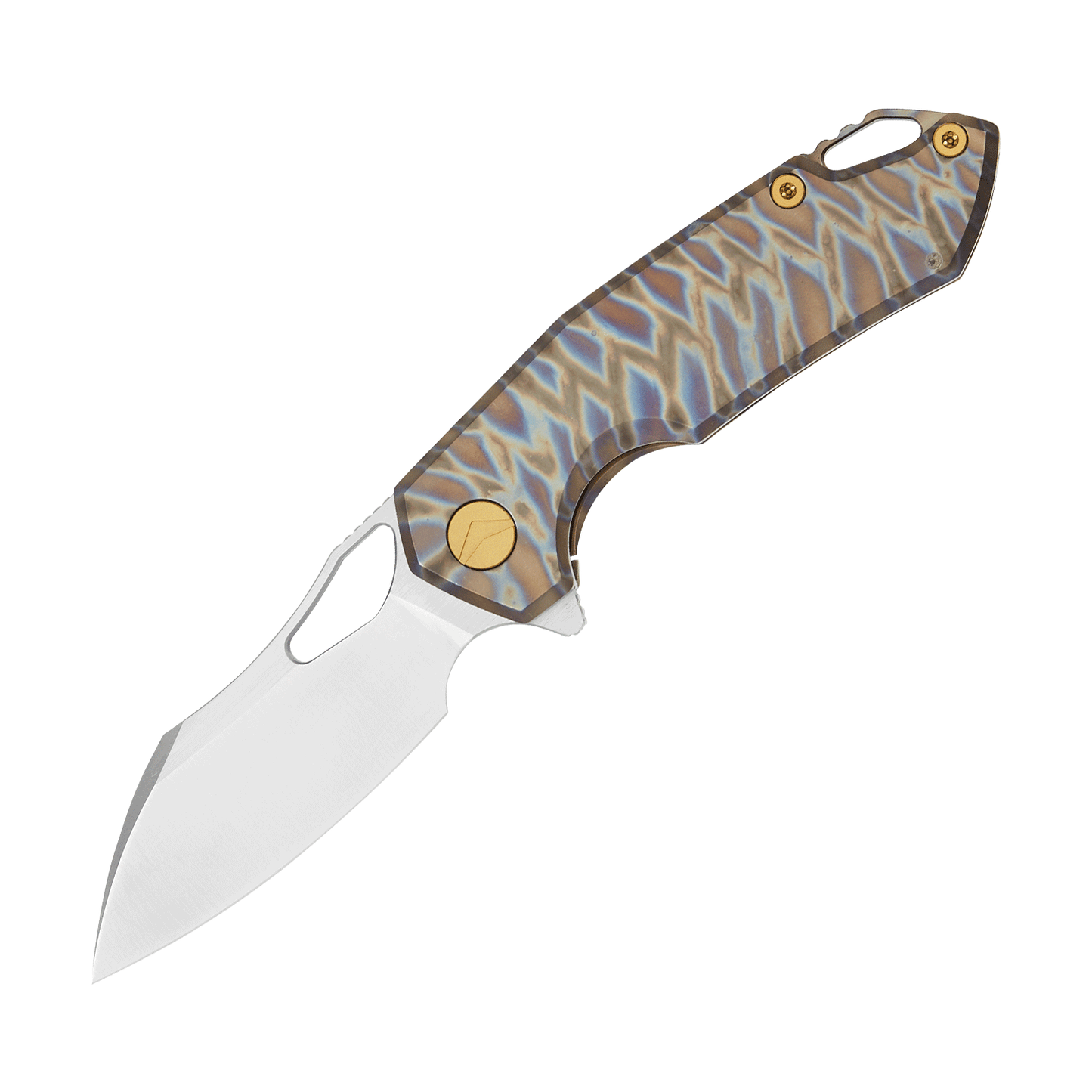 FerraMonster GLIDEMAN FM23003-D – 3.05" M390 Frame Lock Flamed Titanium Knife