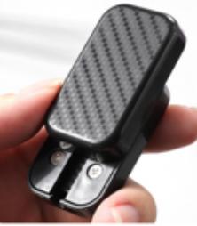 Carbon Fiber EDC Push Slider GG-SLIDER-CF front view – 1.46″ black carbon fiber pattern fidget slider