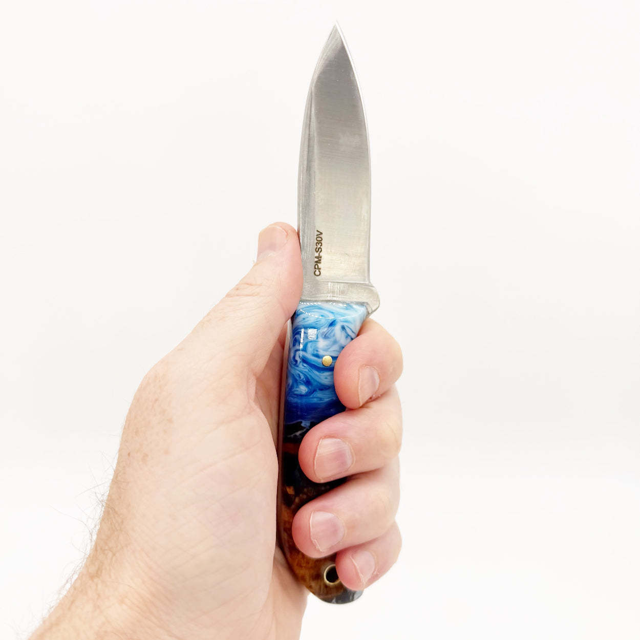 Henry Walker Knives Caper – S30V Steel Maple Handle Handmade USA Fixed Blade Knife