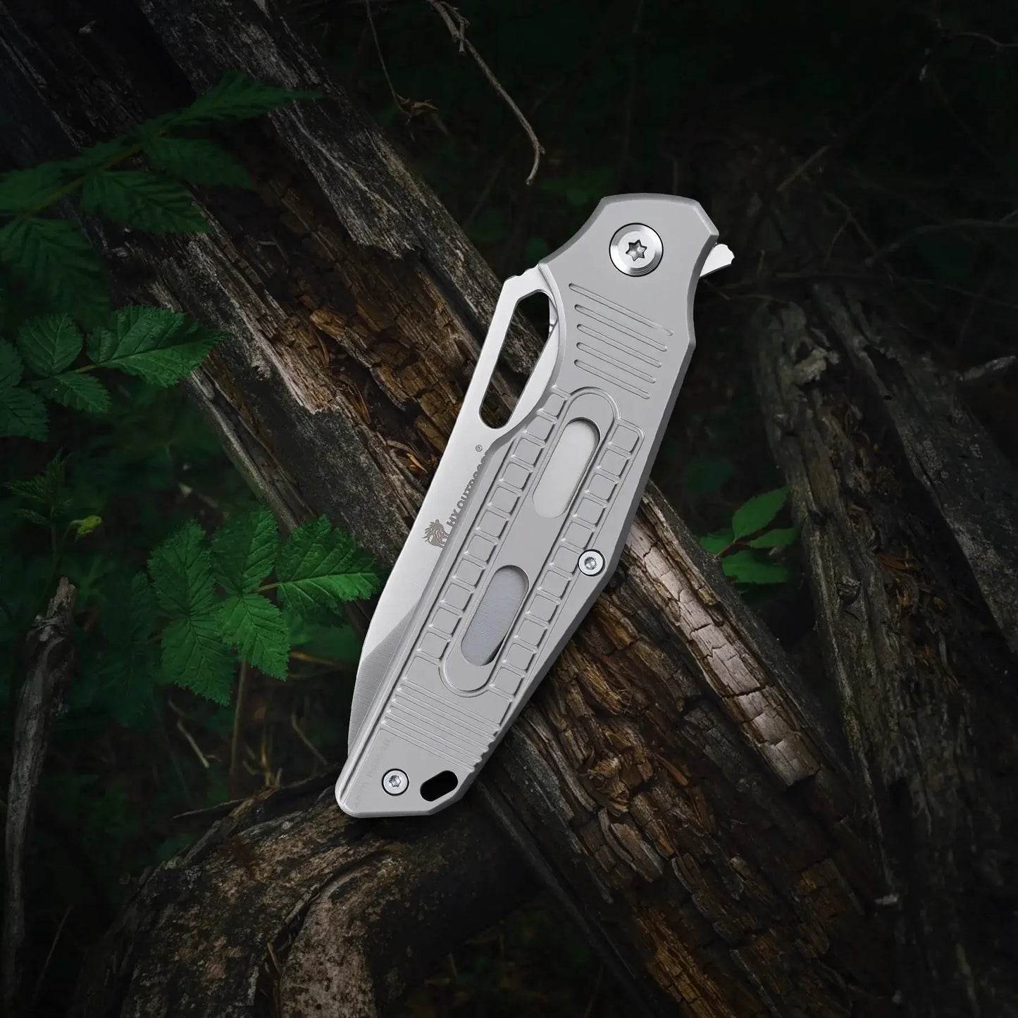 HX OUTDOORS Rock Fluorite TD-15T – 2.95" D2 Titanium Liner Lock Pocket Knife