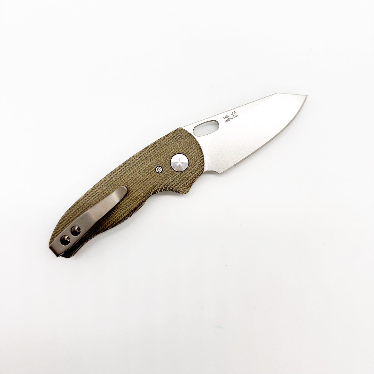 Three Rivers Mfg Holey Nerd OD Green Micarta 3D Handles 2.2in Magnacut Blade