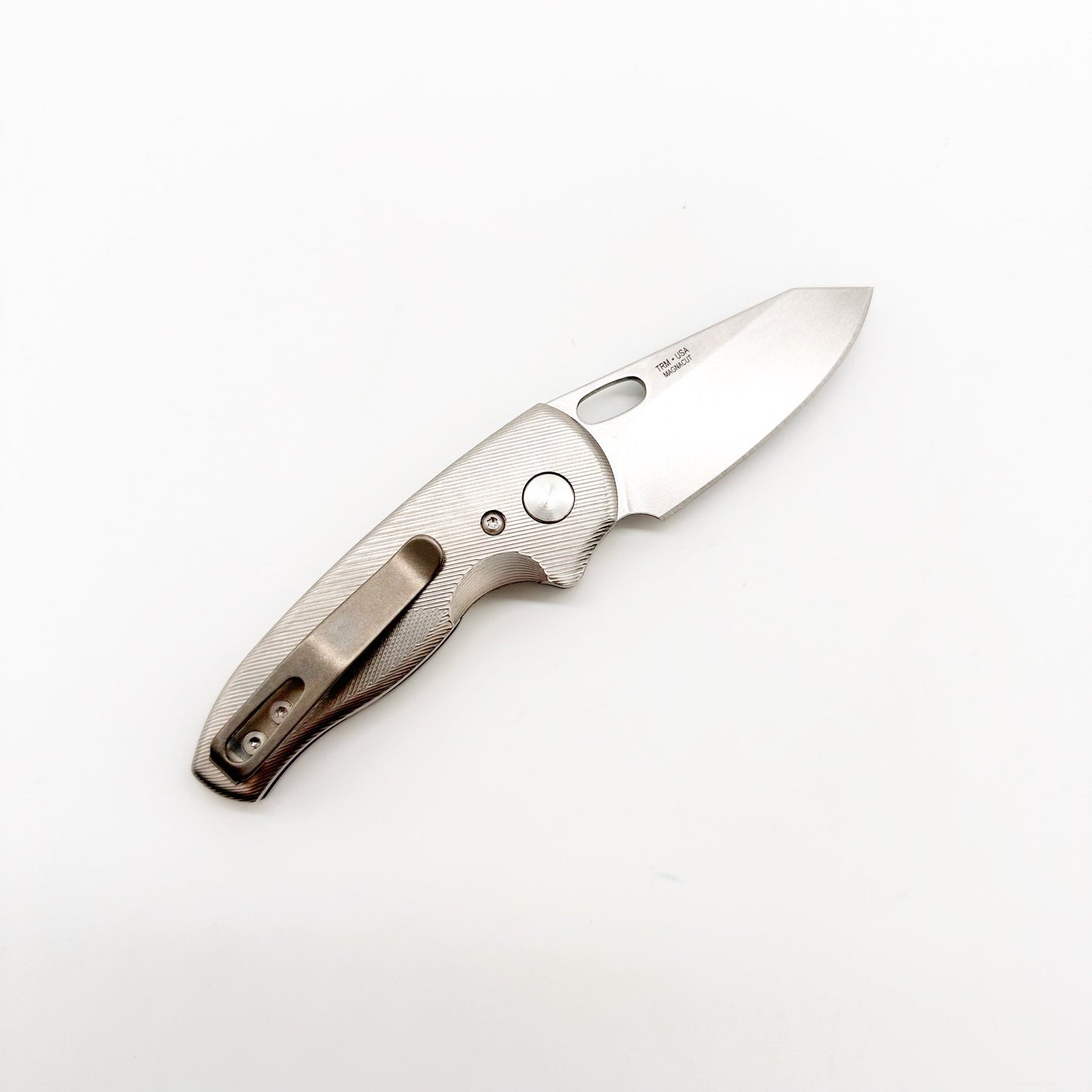 Three Rivers Mfg Holey Nerd Titanium 3D Handles 2.2in Magnacut Blade