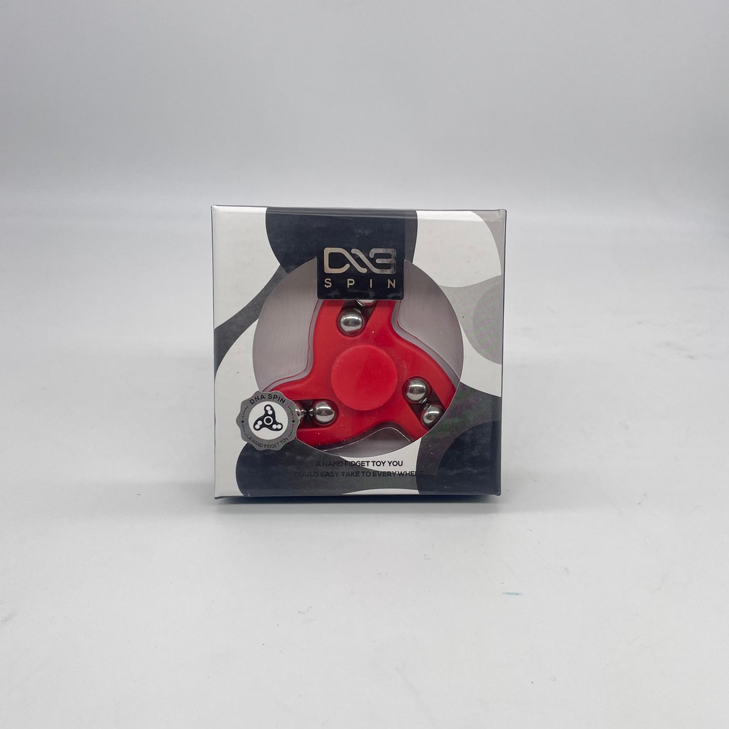 DNA Spin Plastic Fidget Wavy Tri-Spinner-Red