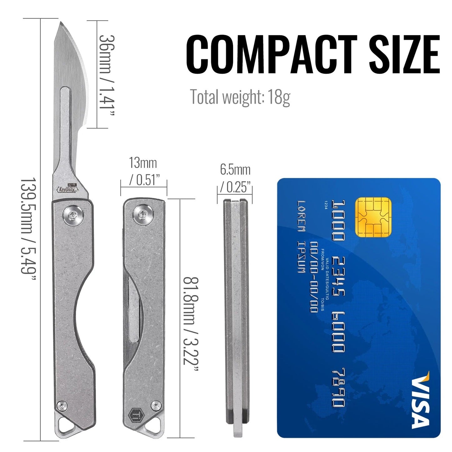 Key Unity KK01 Titanium Mini Knife