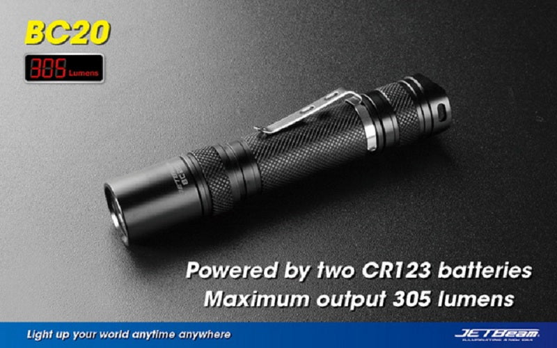 JetBeam BC20 CREE XP-G R5 305 Lumen Flashlight